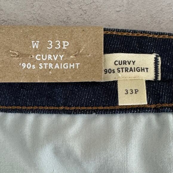 NEW Madewell Curvy 90s Straight Jeans Womens 33 Petite (37x29) High Rise Denim - Picture 5 of 10